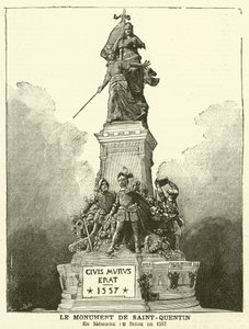 Monument ter herdenking van de Slag bij Saint-Quentin, 1557 door French School